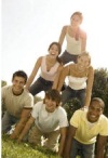 teens making pyramid teenage anger management