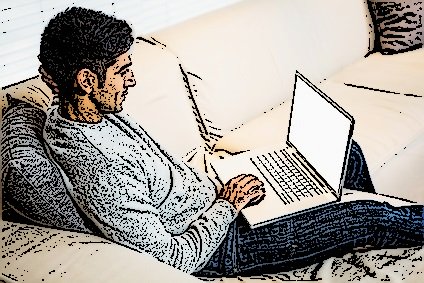 man on laptop